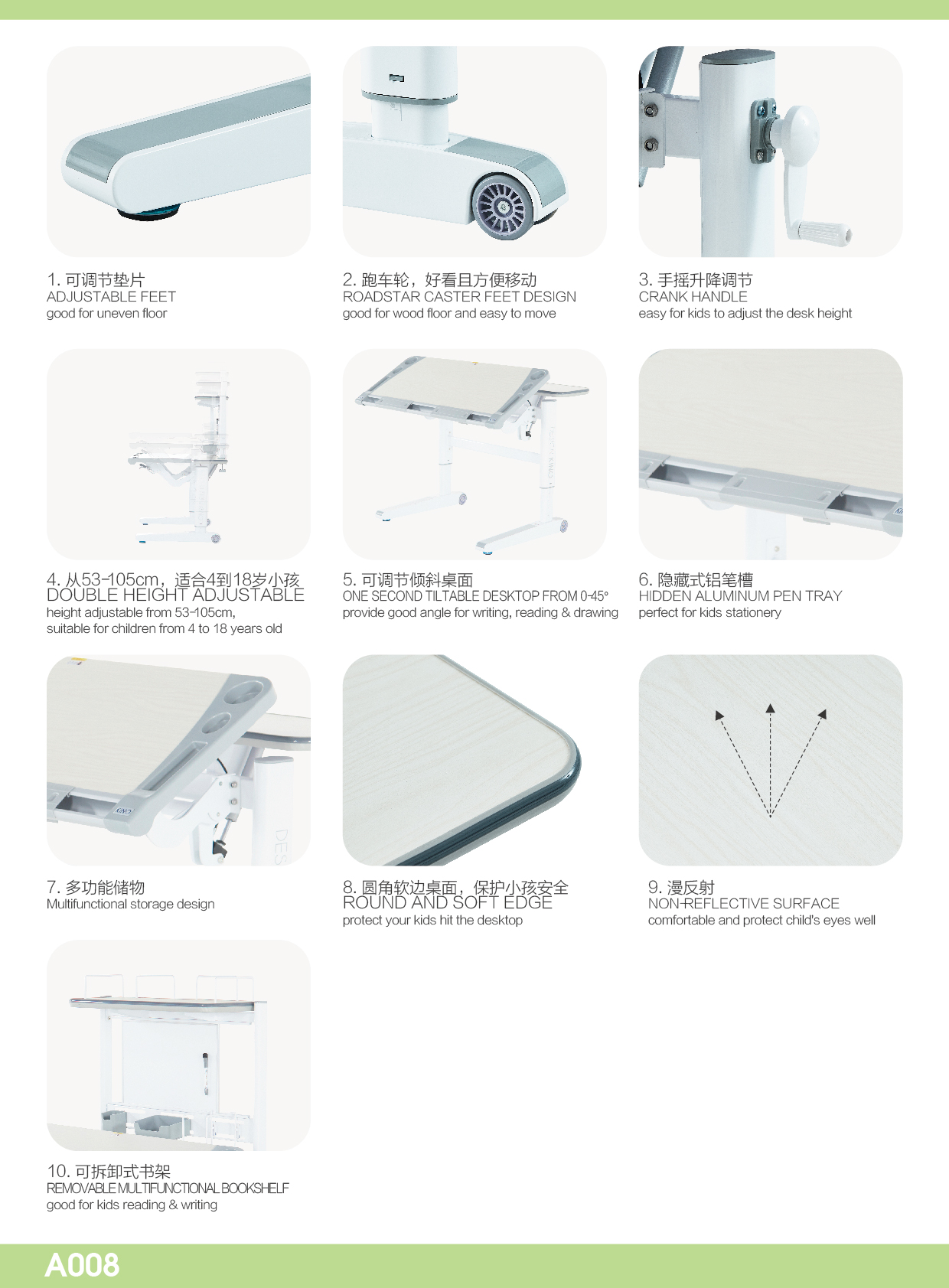 ergonomic kids study table
